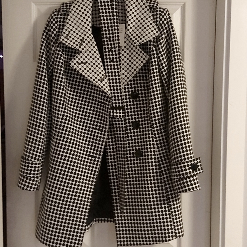 Black and white polka dot jacket